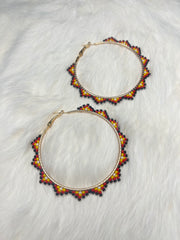 Beaded Hoop Earrings