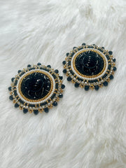 Black & Gold Turtle Earrings