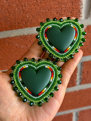 Cedar Heart Earrings