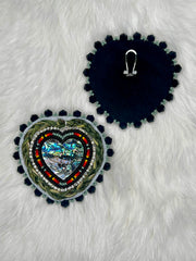 Abalone Shell Sweetgrass Hearts