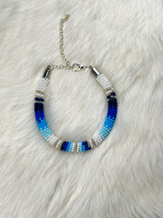 Shades of Blue Beaded Bracelet