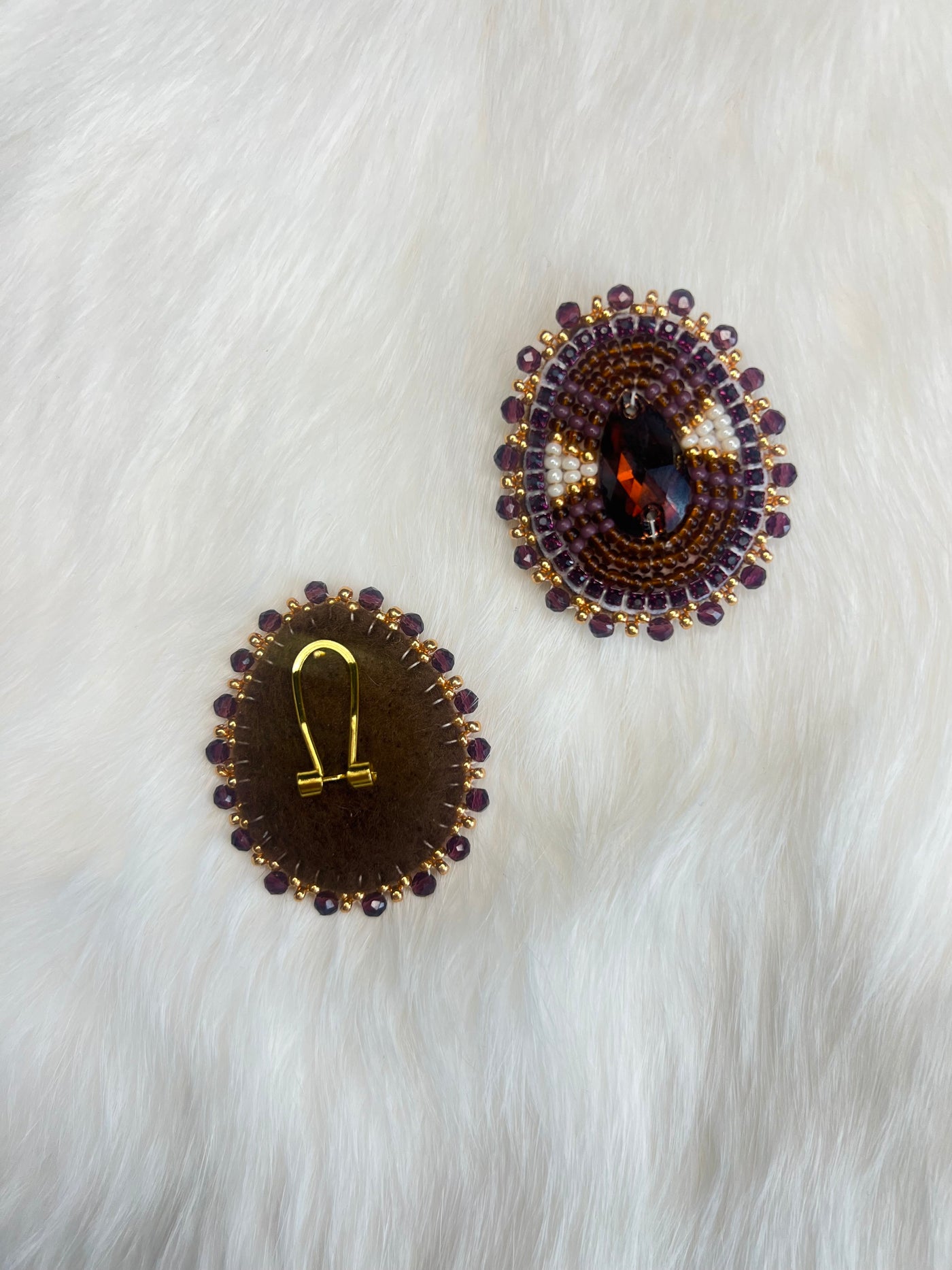 Brown Teardrop Earrings