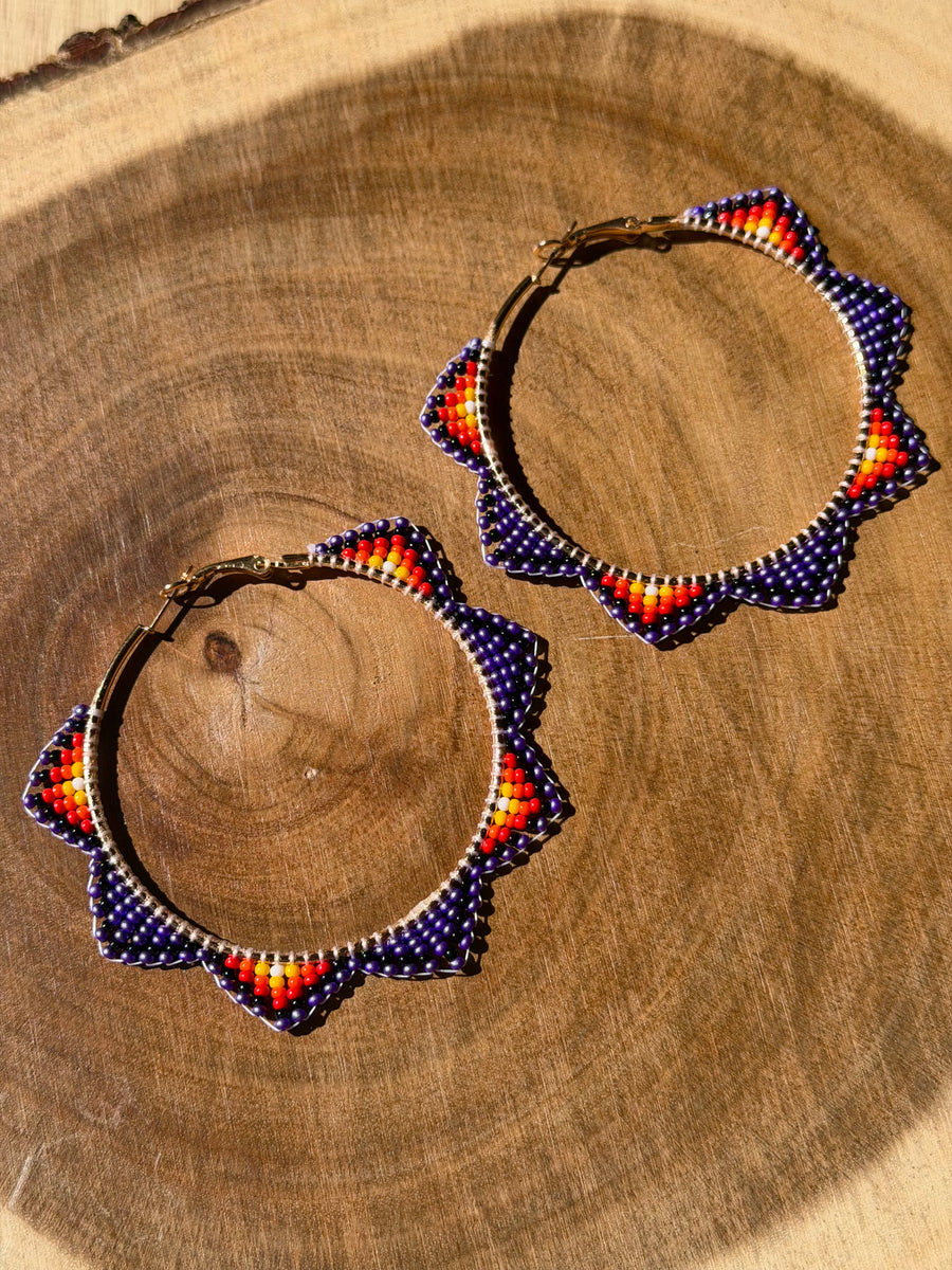Twilight Sunburst Hoops