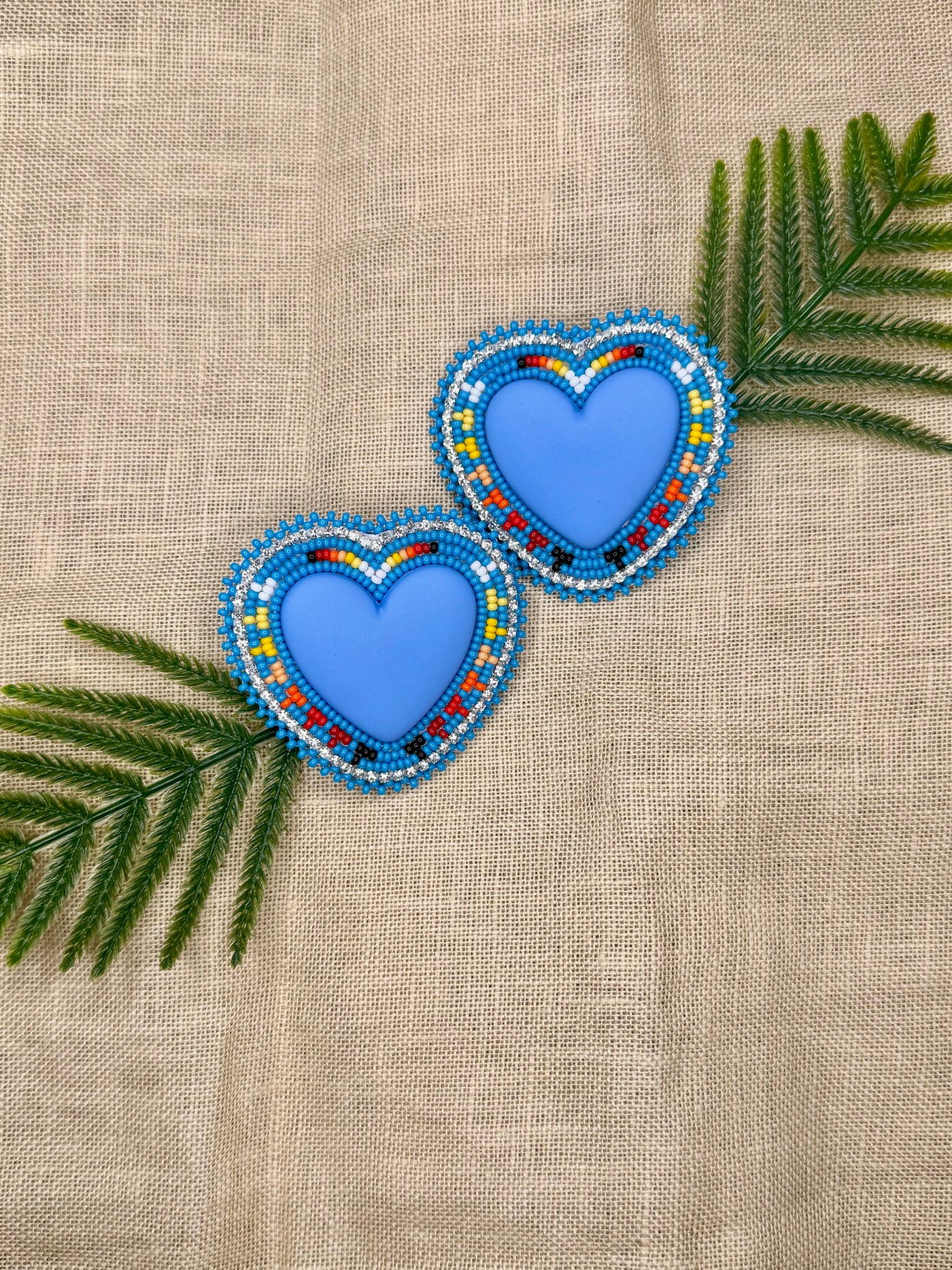 Blue Fiery Hearts