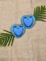 Blue Fiery Hearts