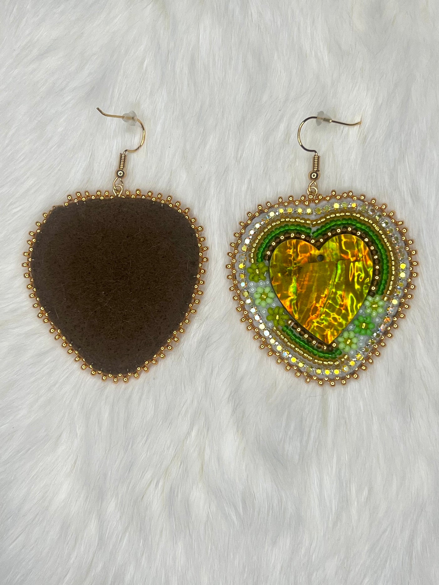 Green Floral Hearts