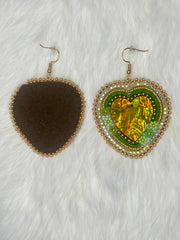 Green Floral Hearts