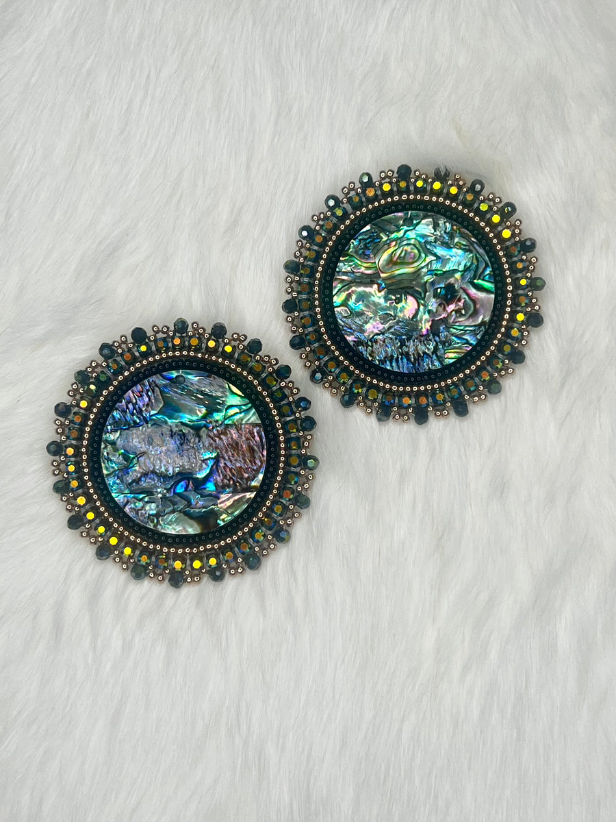 Abalone Beaded Earrings