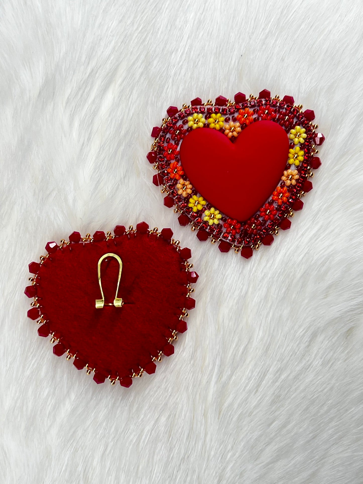 Fire Floral Hearts