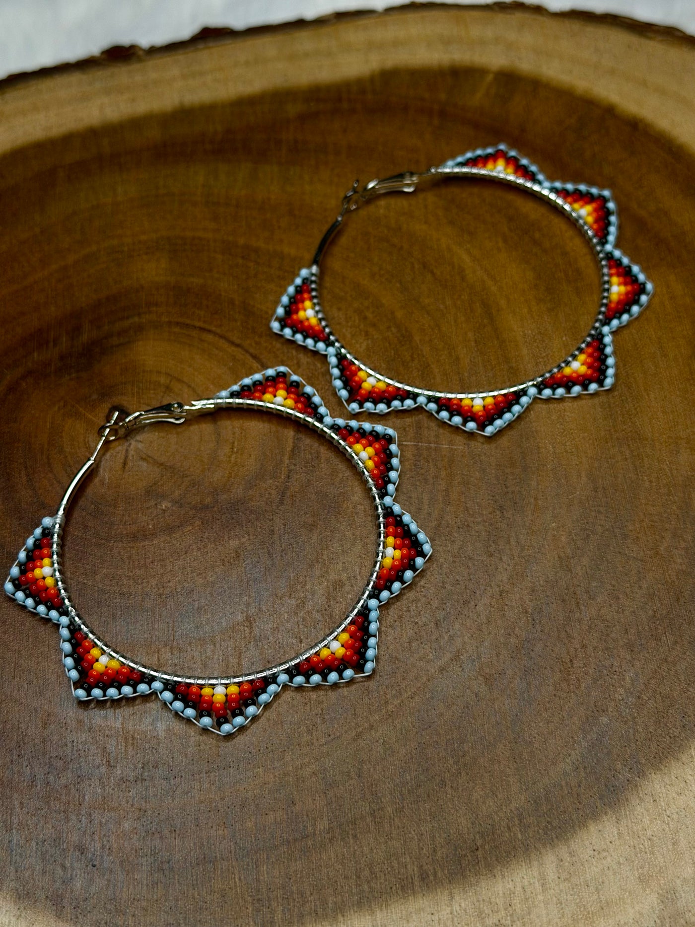 Baby Blue Flame Hoops