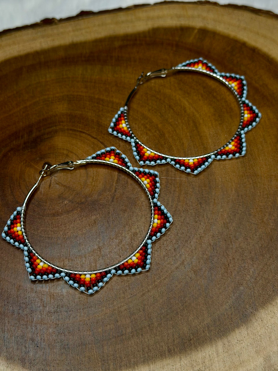 Baby Blue Flame Hoops