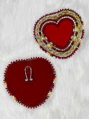 Red Traditional Sweetgrass Hearts