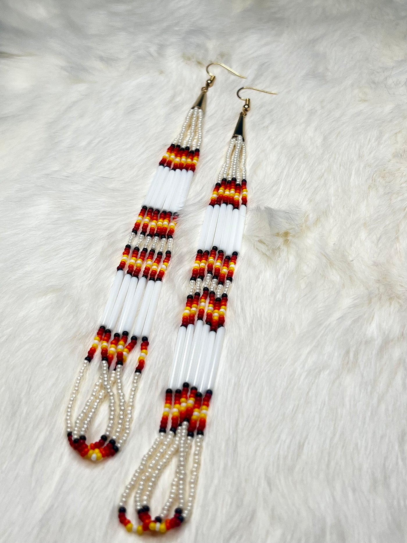 Cream Flame Dangles