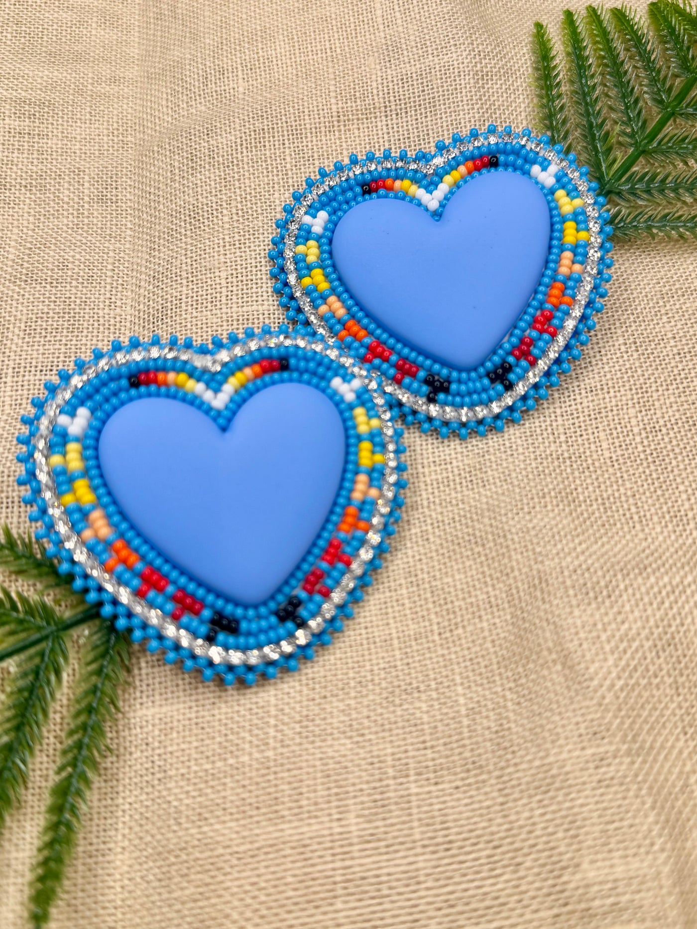 Blue Fiery Hearts