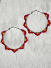 Sunset Beaded Hoops