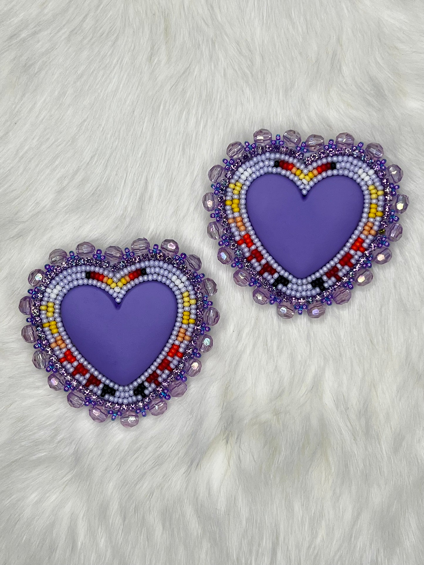 Purple Fiery Hearts