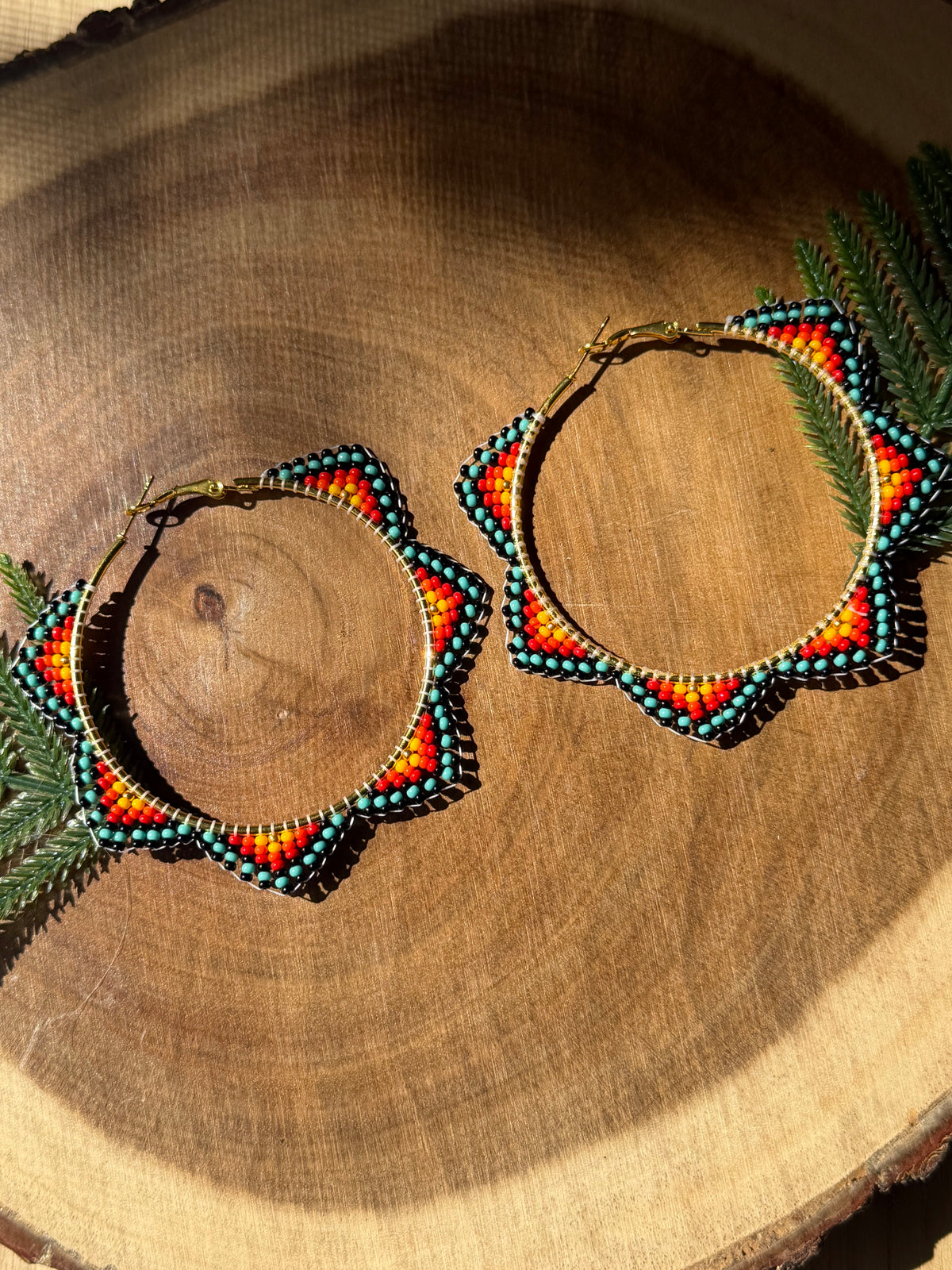 Wildfire Turquoise Hoops