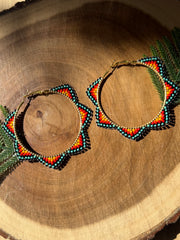 Wildfire Turquoise Hoops