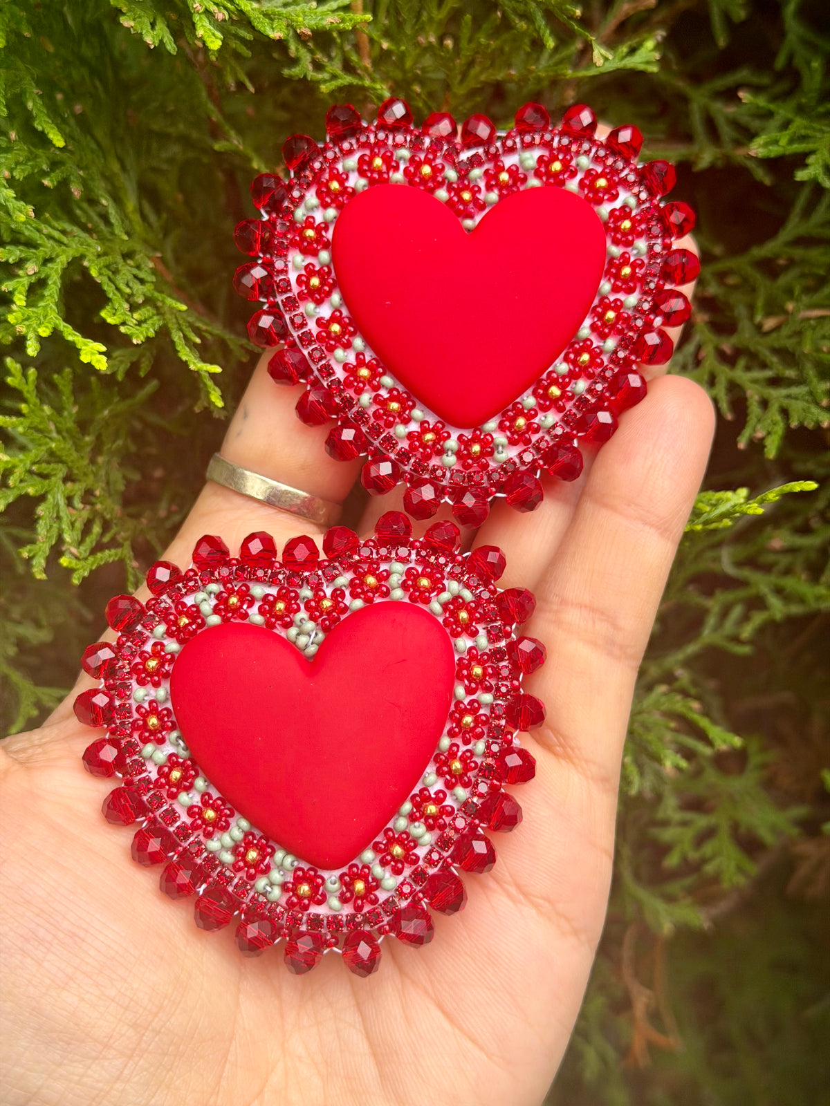 Wildflower Heart Earrings