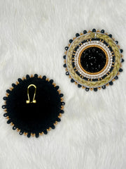 Black Turtle Sweetgrass Earrings