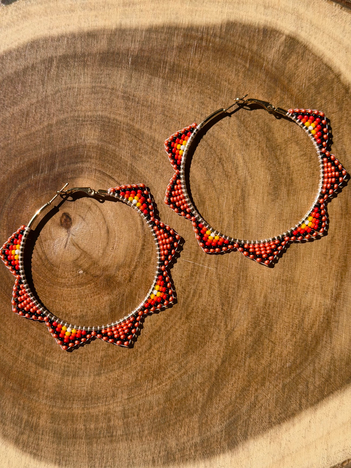 Ember Sunburst Hoops