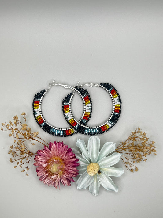Beaded Hoop Earrings