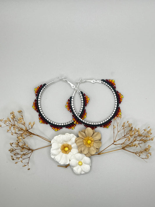 Beaded Hoop Earrings