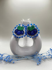 Blueberry Beaded Earrings