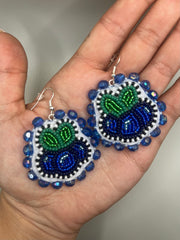 Blueberry Beaded Earrings