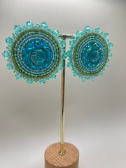 Flat Stitch Sea Turtle Earrings