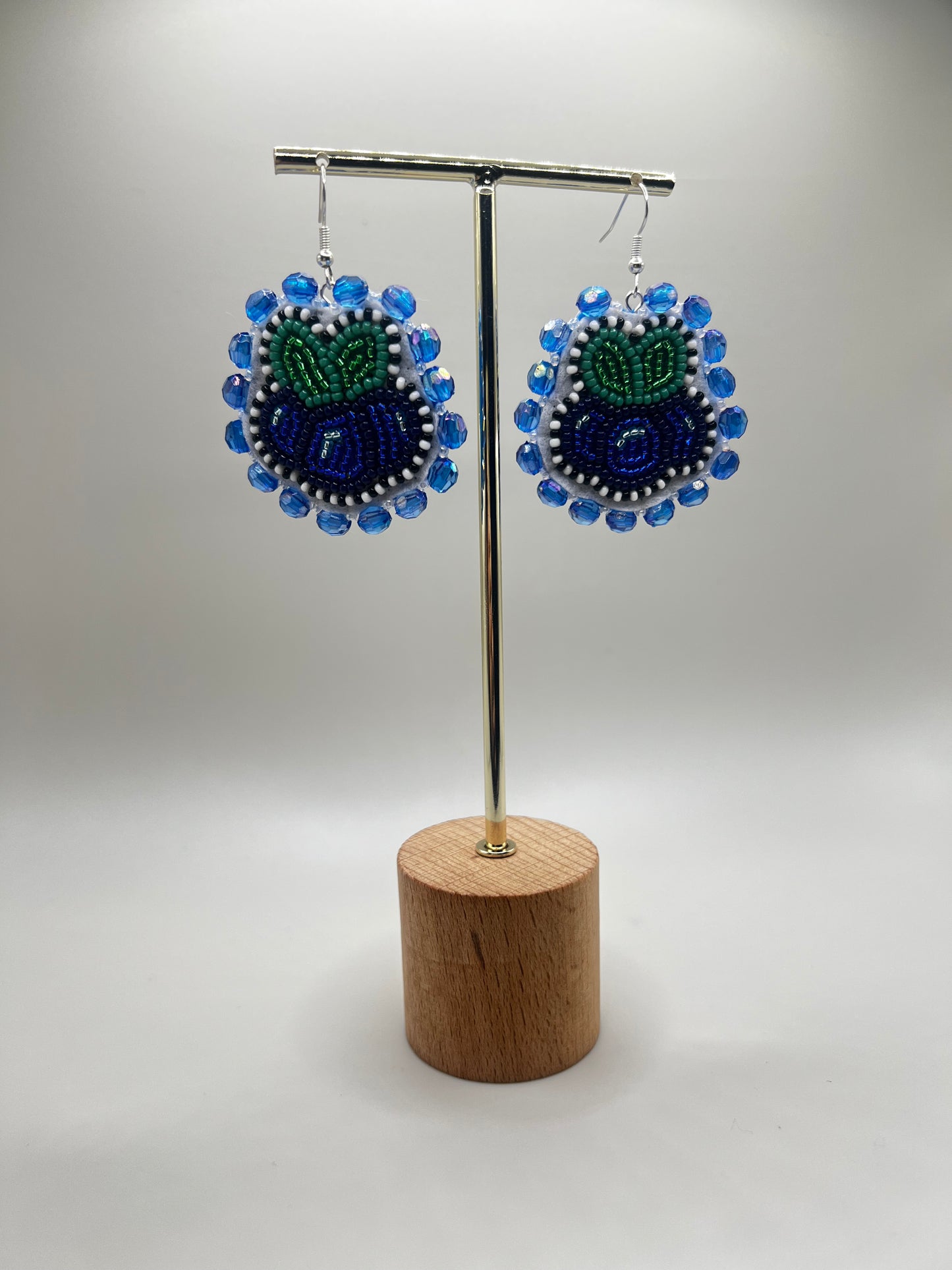 Blueberry Beaded Earrings