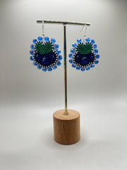 Blueberry Beaded Earrings