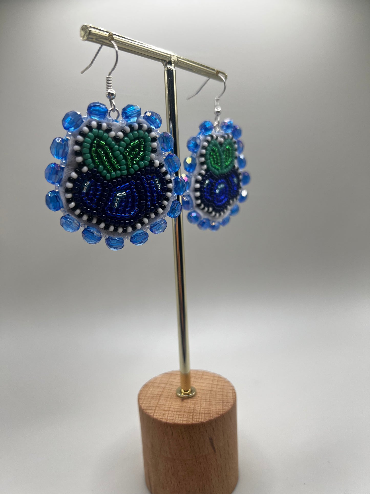Blueberry Beaded Earrings