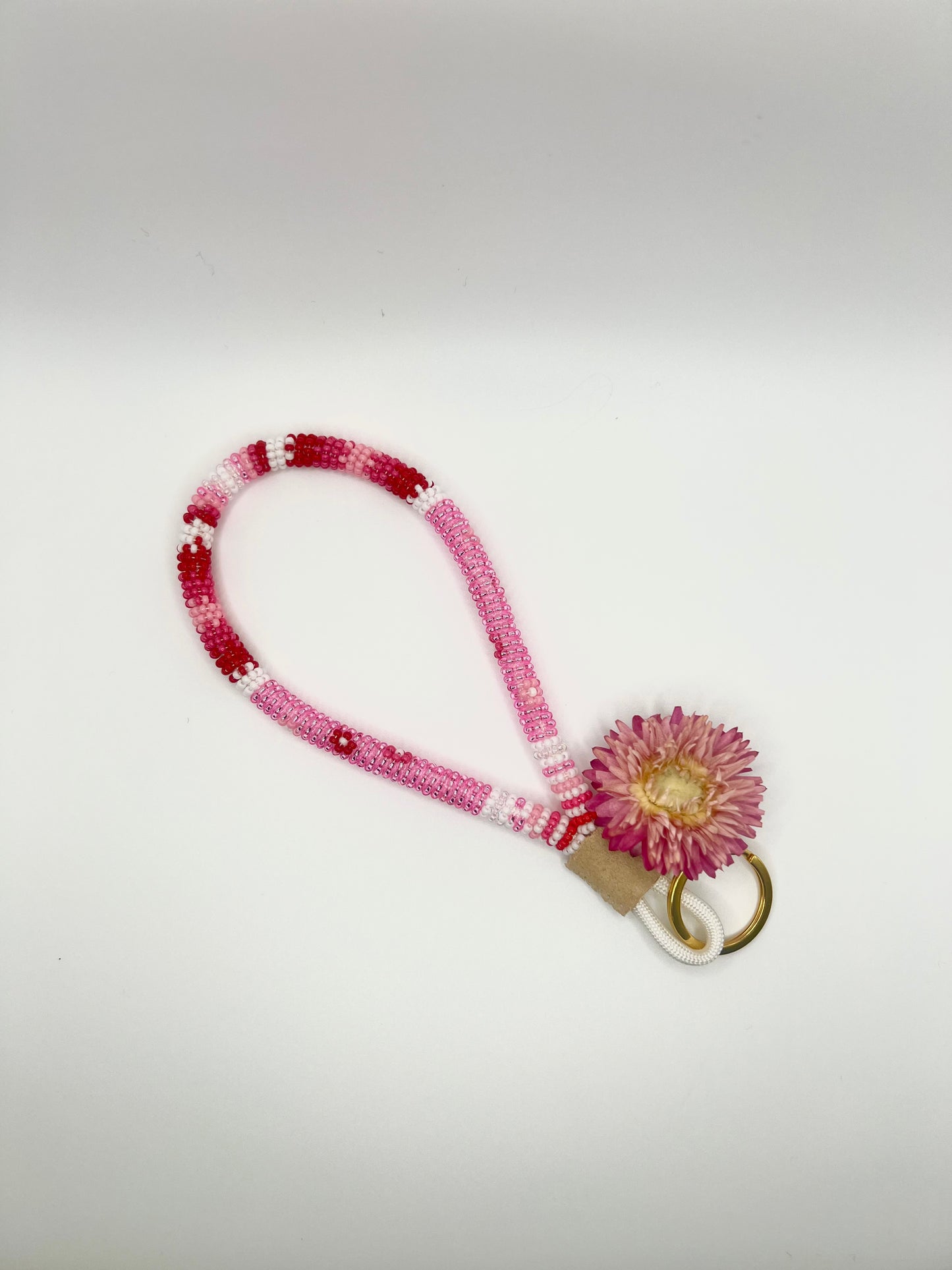 Floral Beaded Keychain