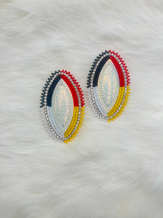 Medicine Wheel Beaded Earrings