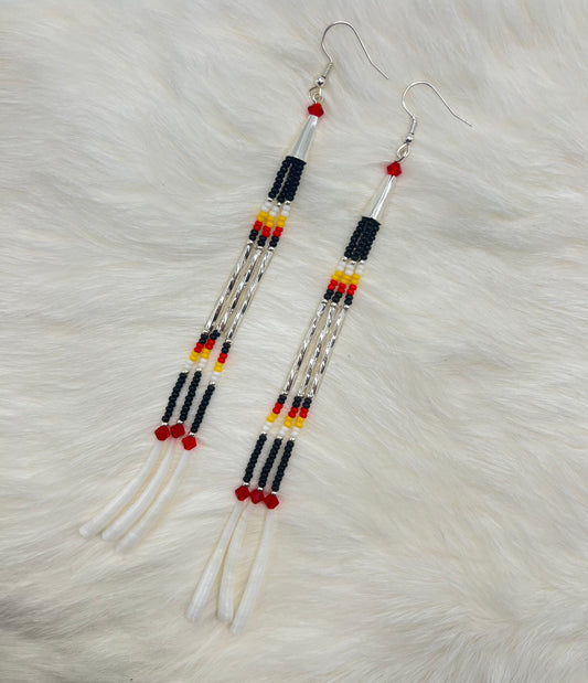 Dentalium Dangle Earrings