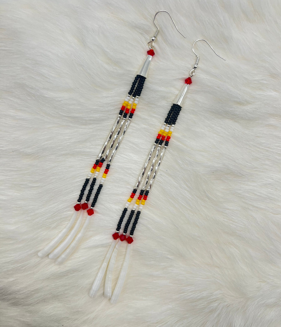 Dentalium Dangle Earrings