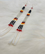 Dentalium Dangle Earrings