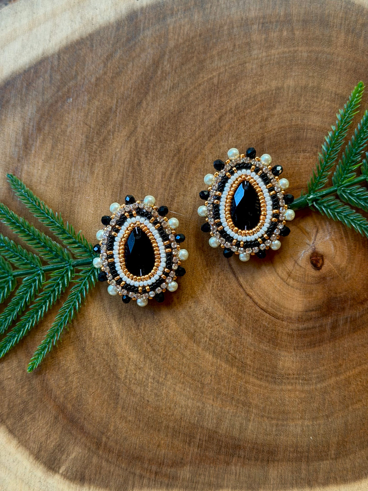 Black Dahlia Earrings
