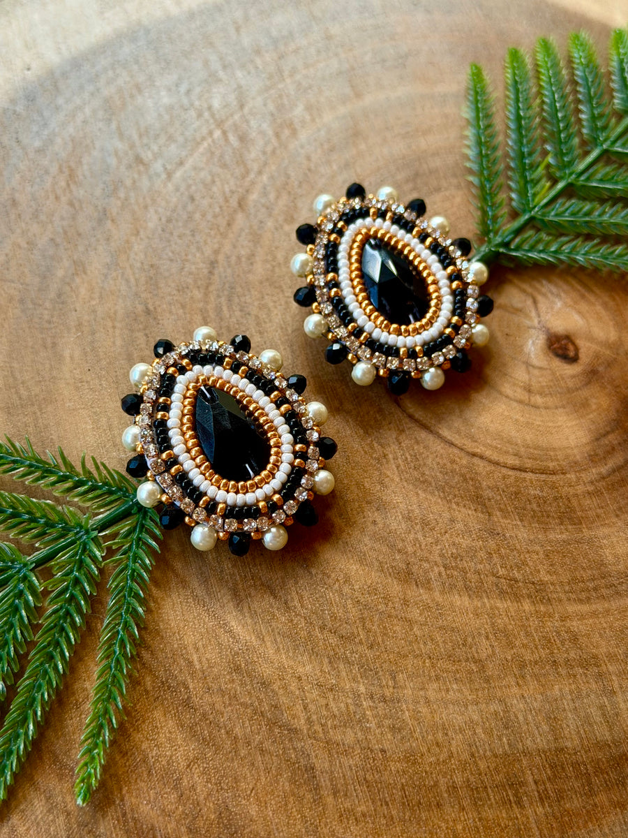 Black Dahlia Earrings