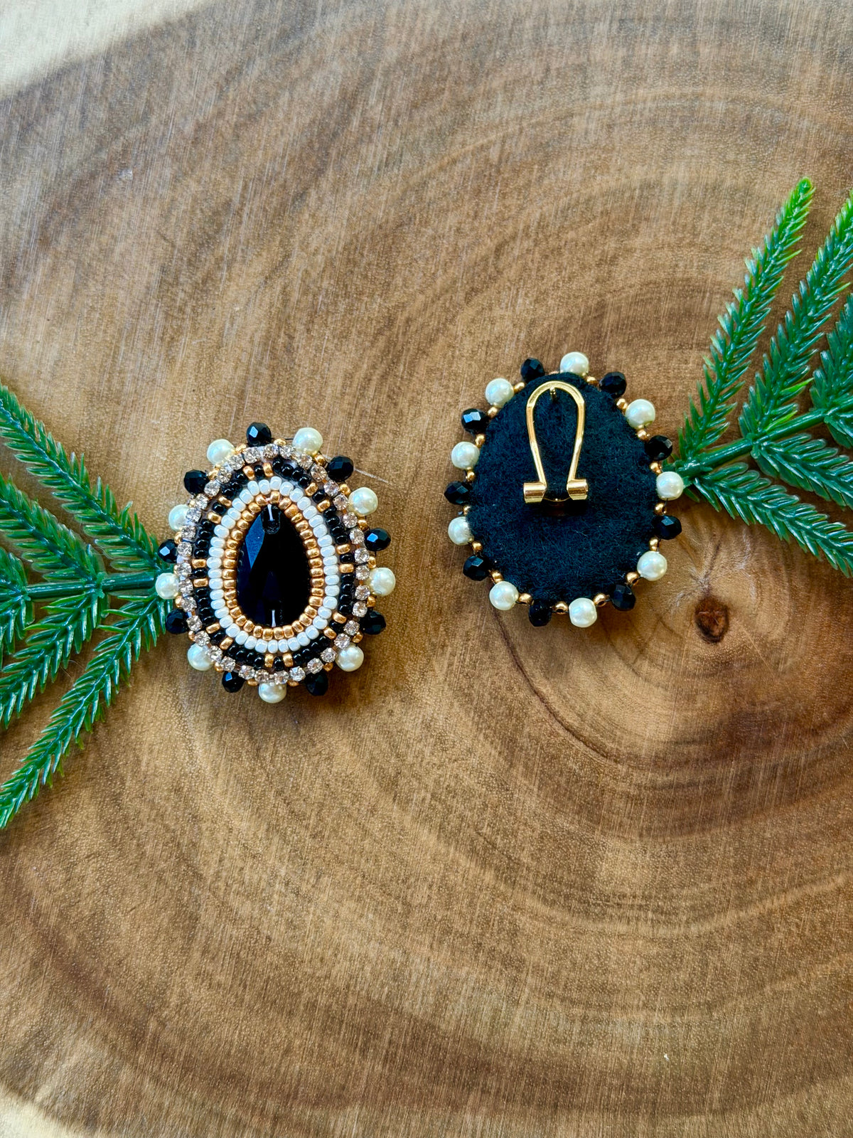 Black Dahlia Earrings